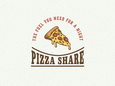 Pizza Share | Vintage Logo branding graphic design illustration logo pizza vintage