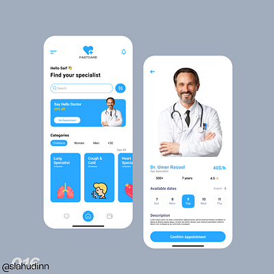 FASTCARE app design app app design design doctor hospital patient ui uiux web design