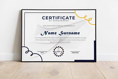 Achievement Certificate achievement certificate apparel branding certificate design graphic design illustration typography vector