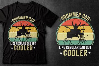 Drummer Dad T-Shirt Design cooler dad dad t shirt drum drum t shirt drum t shirt design drummer drummer t shirt drumming drumming t shirt design graphic design illustration like regular dad t shirt design typhography vector