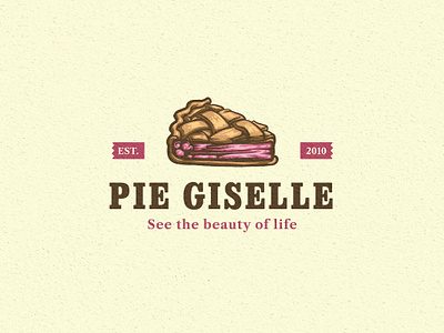 Pie Giselle | Vintage Logo branding illustration logo pie vintage