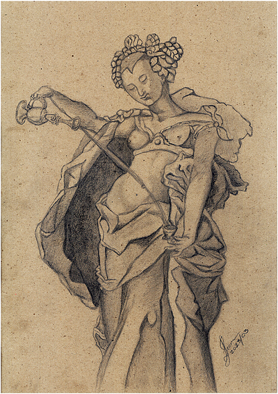 Roman Goddess art artist design drawing graphite pencil illustration sketch