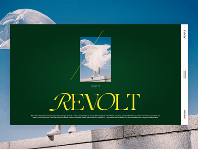 Revolt / Hero Screen apparel branding clother design digitalbutlers fashion graphic design inspiration minimal outfit streetwear style typography ui uidesing website