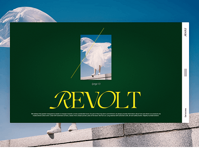 Revolt / Hero Screen apparel branding clother design digitalbutlers fashion graphic design inspiration minimal outfit streetwear style typography ui uidesing website