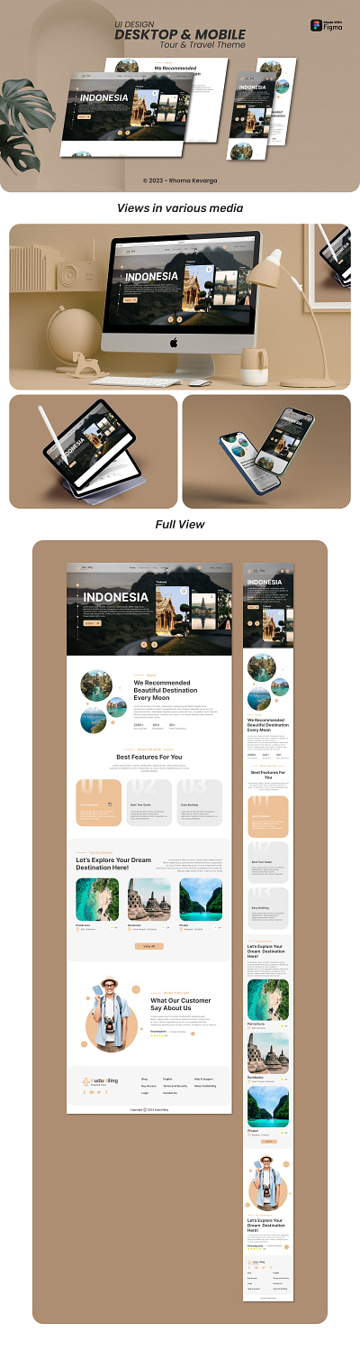 UI Web And Mobile Design Tour And Travel branding design graphic design mobile ui ux web design