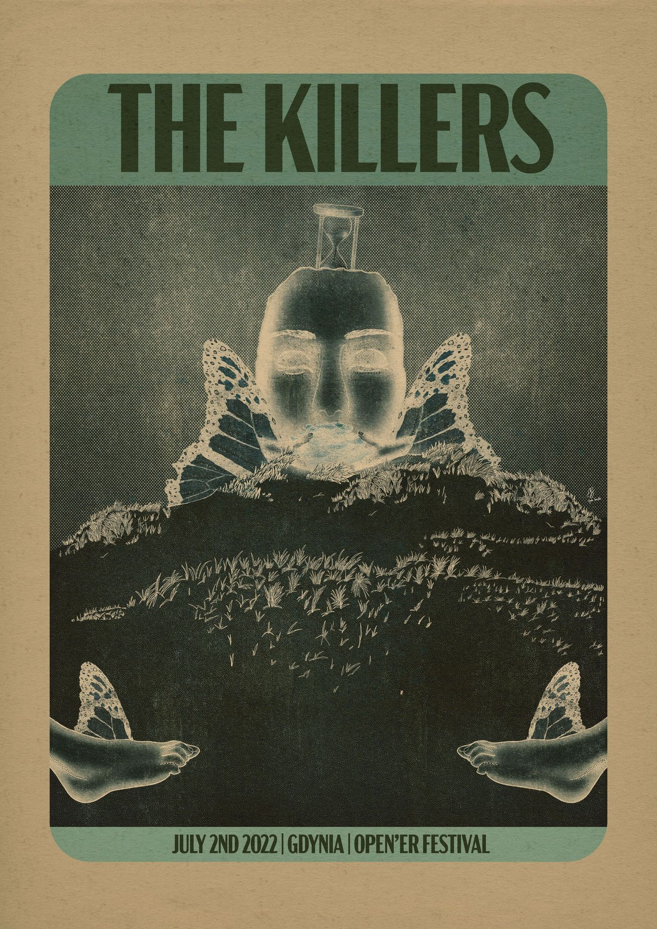 The Killers Pressure Machine gig poster concert poster digital illustration gig poster illustration music opener festival polish designer polski plakat poster poster design pressure machine retro illustration texture the killers vintage illustration