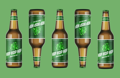 Hop Hop Hop Beer beer bottle branding design drink graphic design label desing packaging