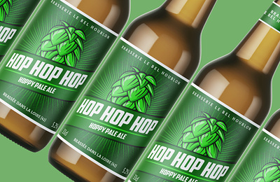 Hop Hop Hop Beer beer label bottle branding drink graphic design label packaging
