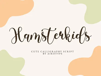 Hamsterkids - Bouncy Script Font bouncy font calligraphy cursive font cute font design farmhouse font font fonts handwriting handwritten font lettering playful font script script font signature font swash font tail font typeface typography wedding font