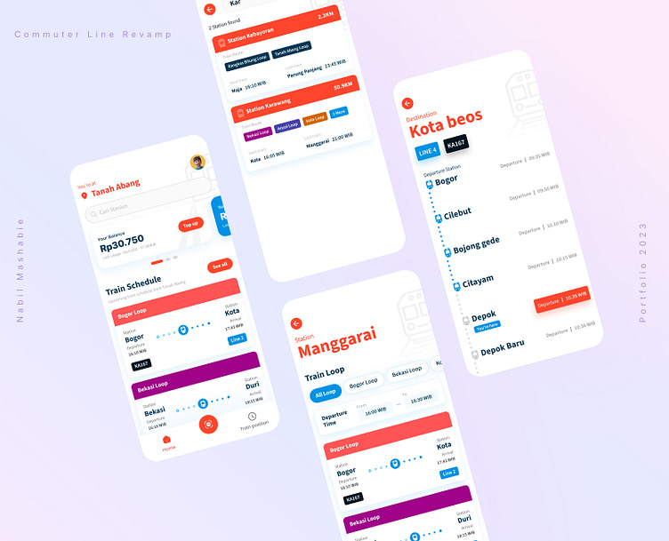 Commuter Line Access Mobile App by Nabiel Mashabie on Dribbble