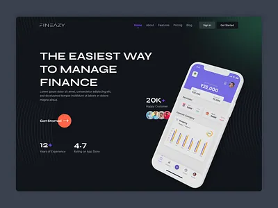 Landing Page Design for Fintech App design finance finance website fintech fintech web design fintech website landing page landing page design product design ui uiux ux web design web page