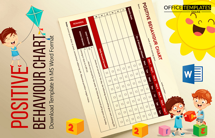 6+ FREE Behaviour & Reward Chart Templates for MS Word by Office ...