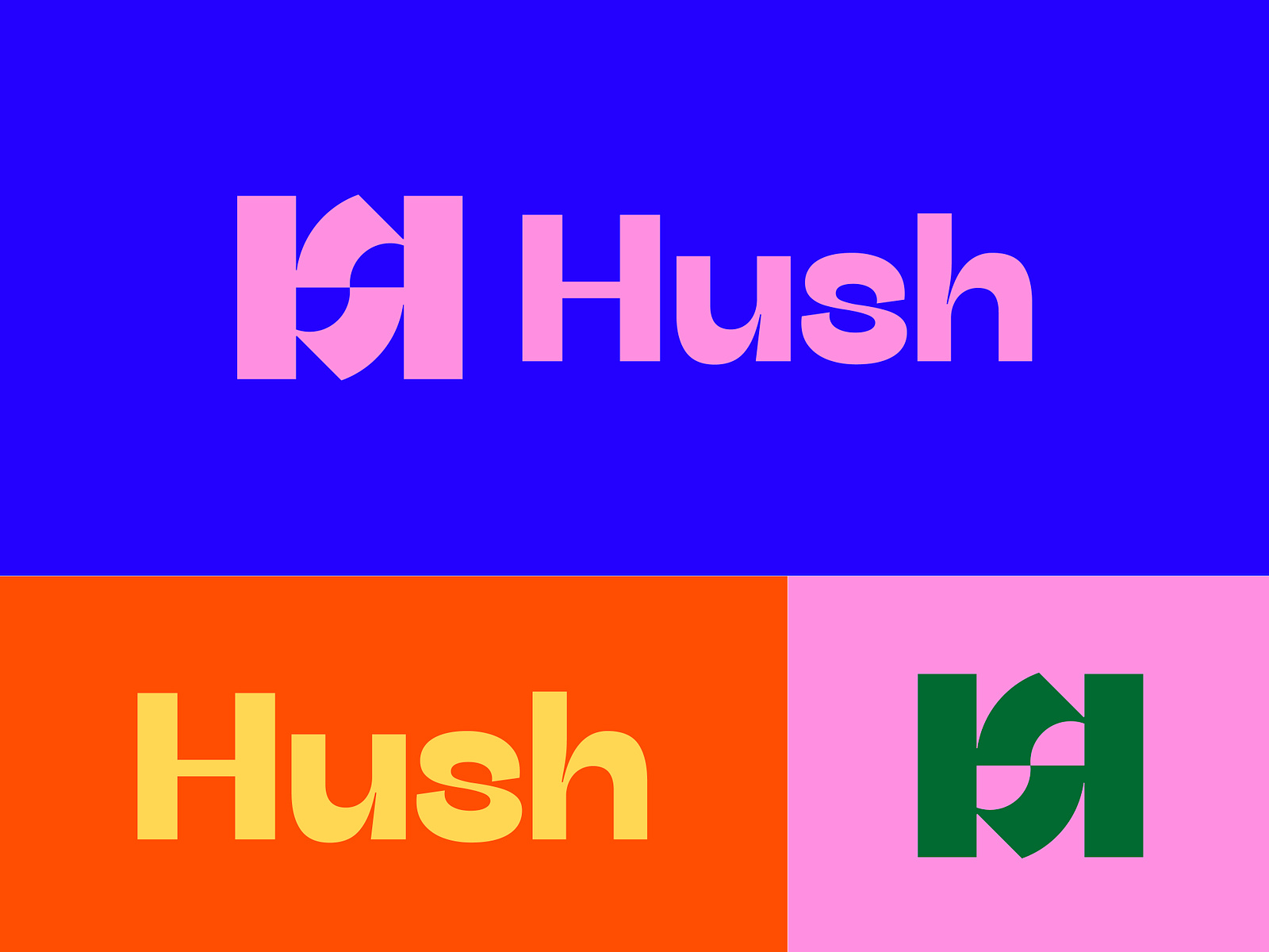 Hush logo concept ( for sale ) by Vadim Carazan for Wegrow on Dribbble