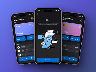 Concept UI for a Hiyo, a Fintech App app design graphic design typography ui ux