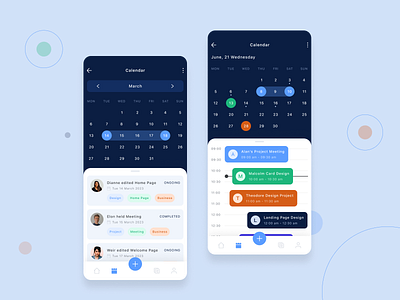 Calendar Schedule Mobile App app design app development app ui canada design i can infotech mobile application ui ui design ui designer