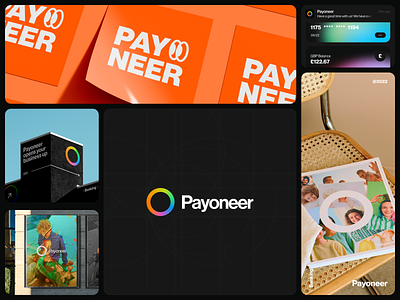 Payoneer logo redesign & branding | Lazarev. 3d advertisement b2c branding bright colorful design digital fintech guidelines illustration logo materials notifications payoneer platform promo redesign ui