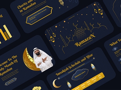 Ramazan Islamic Presentation Themes branding business creative creative deck dark deck design graph illustration islamic minimal portfolio presentation professional ramazan