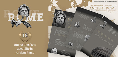 Ancient Rome/ Article design animation app branding graphic design logo motion graphics ui vector