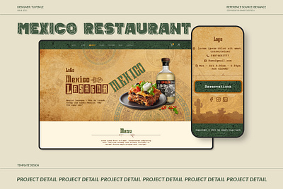 Website Mexico Restaurant design graphic design illustration ui ui design we