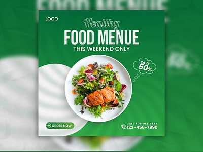 Vegetable Social media / Instagram Post Design 50off agrafixer branding design fastfood food foodmenue foodsale graphic design healthy instagrampost