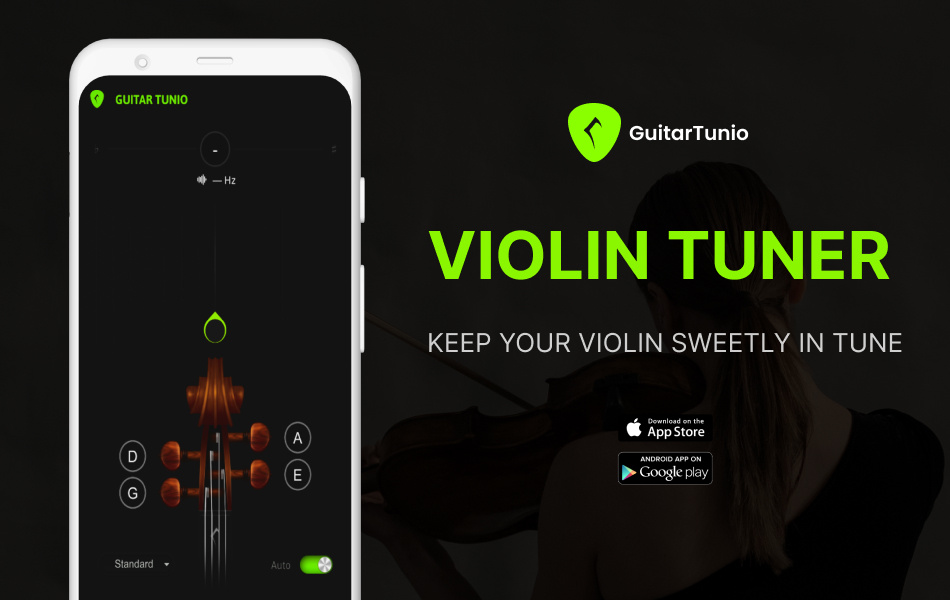 The best violin tuner app free for ios and android by Guitar Tunio on