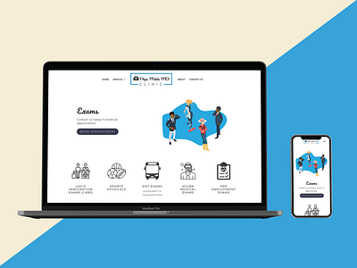 Website / Branding for Poipu Mobile MD Clinic branding business cards design graphic design vector website design wordpress