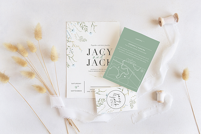 J & J Wedding Stationery design graphic design logo luxury stationary typography wedding