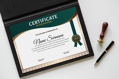 Certificate of Achievement achievement certificate award certificate branding certificate design graphic design illustration minimal vector