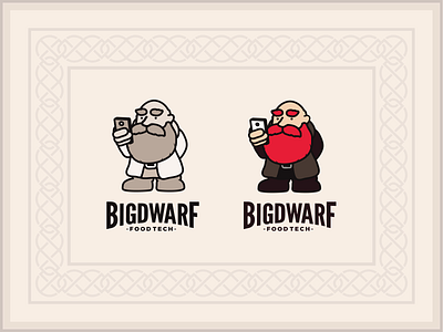 Big dwarf food tech logo big brand design dwarf emblem fantasy food gfxmob illustration illustrator inspiration logo nordic tech vector