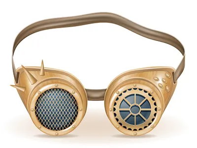 retro steampunk style glasses vector illustration glasses retro steampunk style