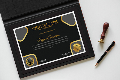 Certificate of Achievement appreciation certificate award certificate branding certificate design graphic design illustration minimal vector