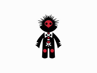Voodoo Doll Logo branding cult curse design doll emblem evil geometric icon illustration logo magic mark ritual shaman spiritism superstition vector voodoo witch