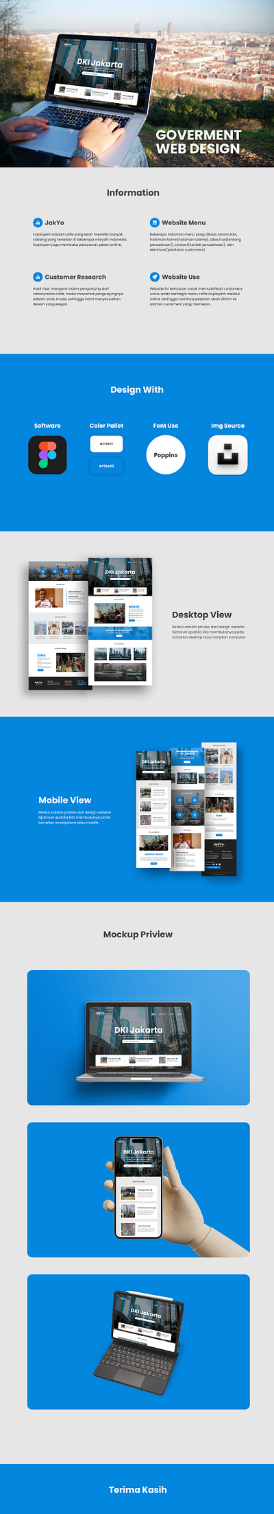 UI Web and Mobile Design Jakarta Government branding design government mobile ui ux web design