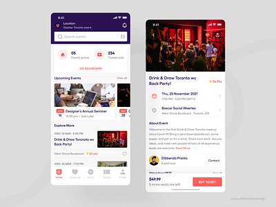 Event App Design by Dibbendo Pranto on Dribbble