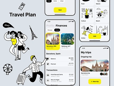 Travell plan ios interaction android app animation app app design best app best mobile app design illustration interaction ios ios app mobile motion motion design top mobile app ui user inte ux