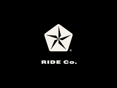 Logo for RIDE Co. brand branding graphic design logo logotype sign