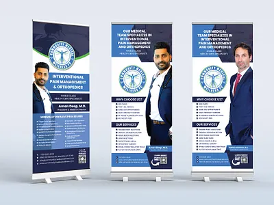 medical health roll up banner, retractable banner backdrop banner design design exhibition flyer illustration logo pop up banner popup retractable banner roll up banner rollup stationary tshirt