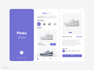 Pinko shoe app ui design app application branding design ui ui designer uiux ux