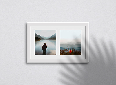 Photo Frames Mockup art banner decoration editable elegant frames gallery hanging home house interior living room mockups modern interior picture poster realistic room wall wall frame