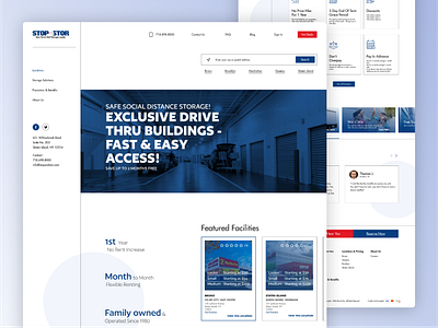 Storage Business Website app blue website branding business website corporate figma ui formal graphic design minimal ui ui design ux