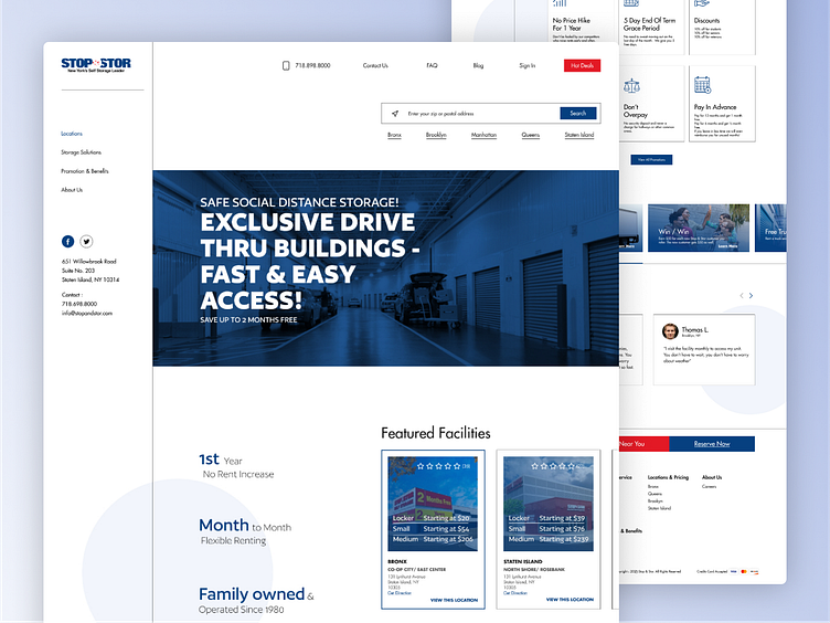 Storage Business site by Exsentra on Dribbble