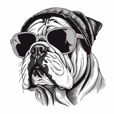 Cool Dog - Bulldog #01 illustration