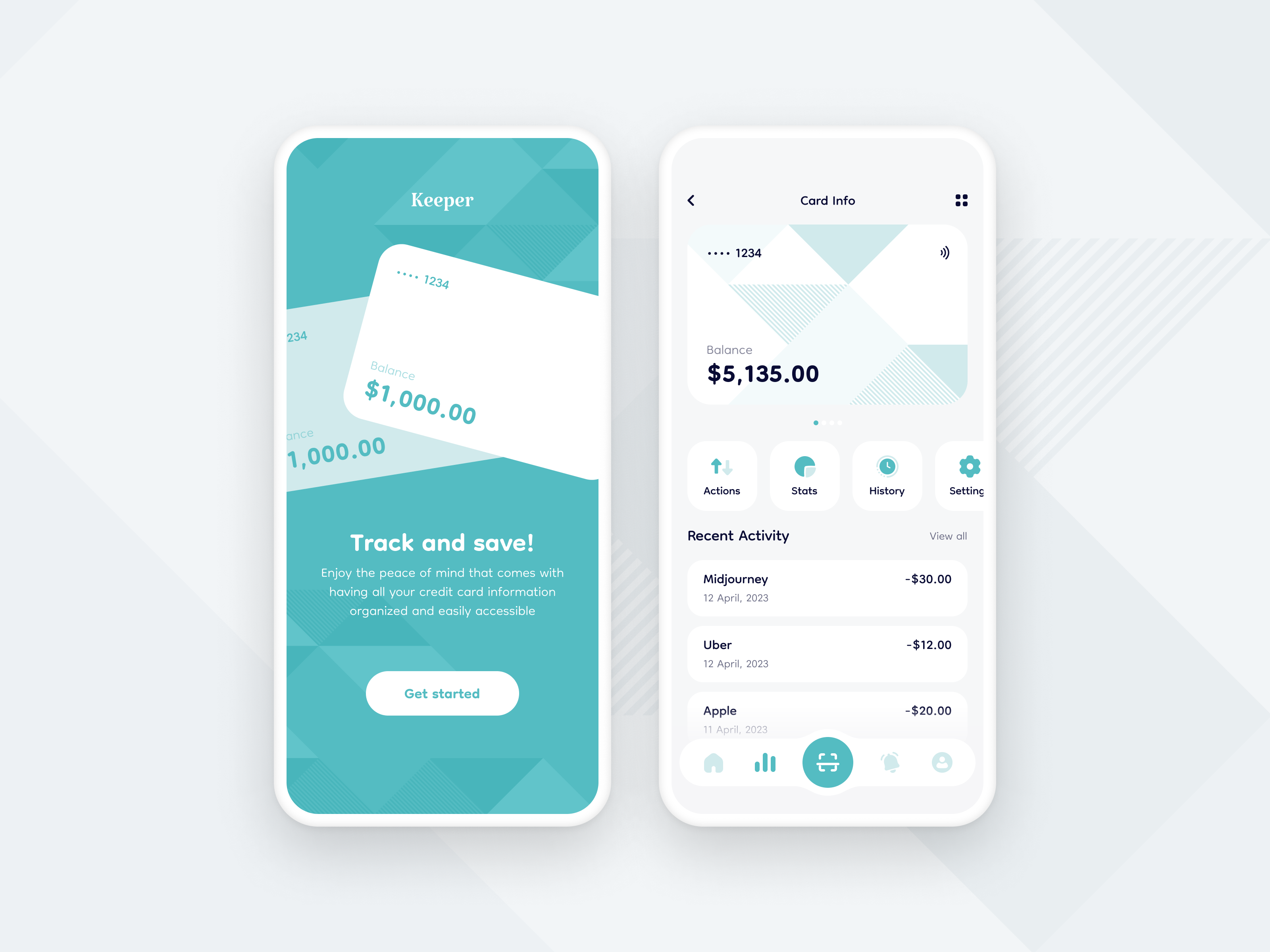 Keeper Credit Card Tracker by Karin on Dribbble