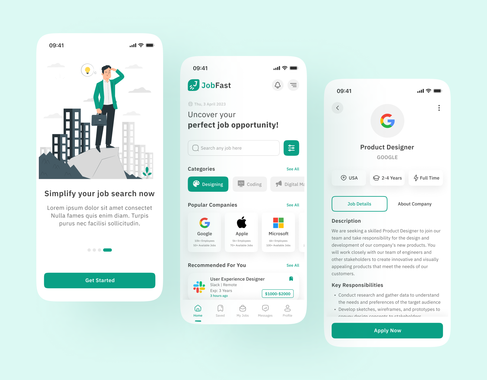 Example of Mobile App UI/UX Design With Figma
