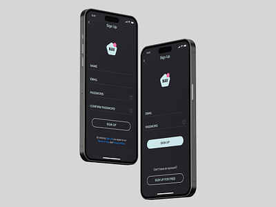 Sign Up Page Dark Mode UI Design app branding design iphone app design sign up sign up page dark mode ui design ui ui design ui kit