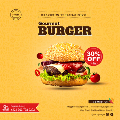 Gourmet Burger graphic design