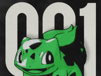 Bulbasaur Pokemon Retro poster art bulbasaur gaming graphic design grunge halftone illustration photoshop pokemon poster print retro