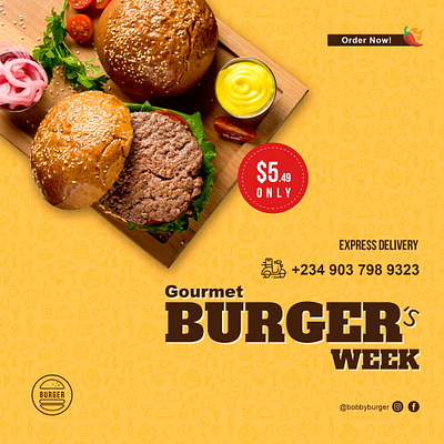 Burger discount sale graphic design
