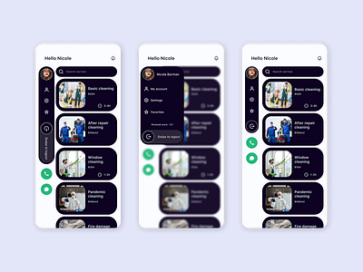 Cleaning Service App Concept app cleaning cleaning service design flat graphic design ios ui ux