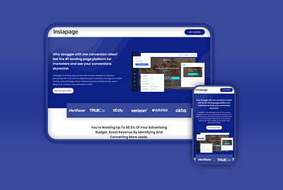 Website deisgn for Instapage by Taiba creations attractive webiste modern website social media website social website website design idea website for instapage wordpress website deisgn